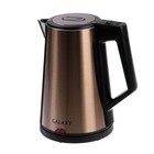 Чайник электрический Galaxy GL 0320, металл, 1.7 л, 2000 Вт, золотистый - фото 51338360