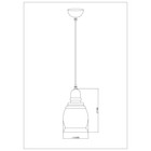 Подвесной светильник 1х60Вт Е27, размер 14,5x14,5x160 см - Фото 2