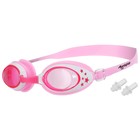 Очки для плавания детские ONLYTOP, беруши, цвет розовый - фото 319295935
