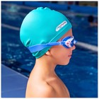 Очки для плавания детские ONLYTOP, беруши, цвет голубой - фото 3892185