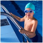 Очки для плавания детские ONLYTOP, беруши, цвет голубой - фото 3892187