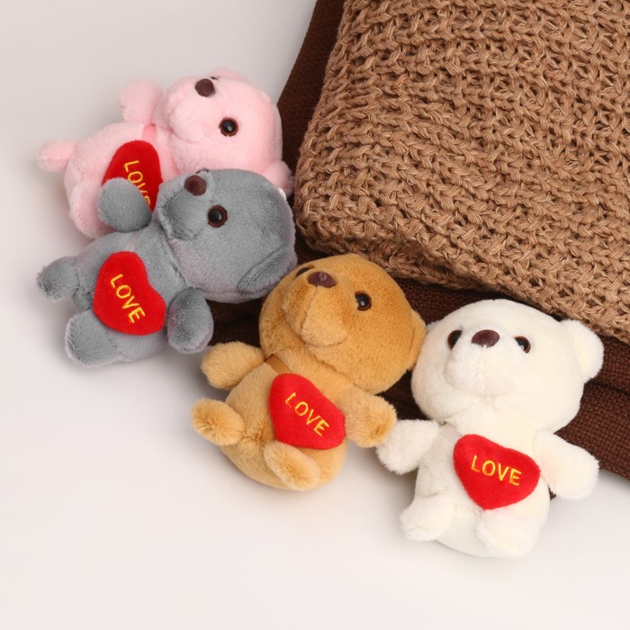 Мягкая игрушка «Медведь», с сердцем, цвета МИКС - фото 1907645399