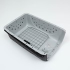 Переноска для животных пластиковая с металлической дверью 47×30×35 см, вес до 12 кг, серая - Фото 14