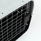 Переноска для животных пластиковая с металлической дверью 47×30×35 см, вес до 12 кг, серая - Фото 8