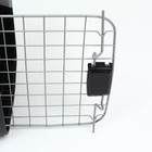 Переноска для животных пластиковая с металлической дверью 47×30×35 см, вес до 12 кг, серая - Фото 9