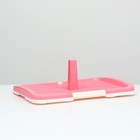 Туалет для собак, 47×34×5.5 см, с сеткой и столбиком, пластик, розовый - Фото 1