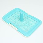 Туалет для собак с сеткой и столбиком 47 х 34 х 5,5 см, голубой - Фото 3