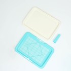 Туалет для собак с сеткой и столбиком 47 х 34 х 5,5 см, голубой - Фото 4