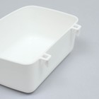 Миска пластиковая в клетку и для переносок 11 х 10 х 4 см, 250 мл, белая - Фото 3