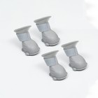 Ботинки для собак, резиновые, набор 4 шт, размер M , серые - Фото 5