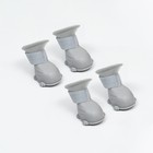 Ботинки для собак, резиновые, набор 4 шт., размер S, серые - Фото 5