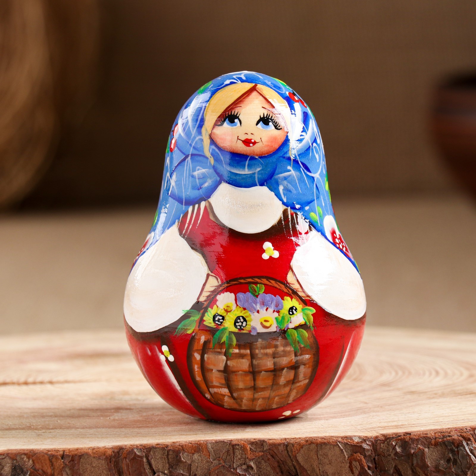 Неваляшка "Корзинка с цветами" 11см (9499632) - Купить по цене от 314. ...