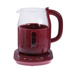 Чайник электрический KELLI KL-1373, стекло, 1.7 л, 2200 Вт, бордовый - фото 51338383 Чайник электрический KELLI KL-1373, стекло, 1.7 л, 2200 Вт, бордовый - фото 51338383