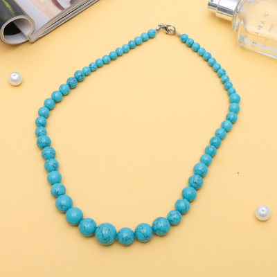 Бусы шар на увеличение «Бирюза », 45см