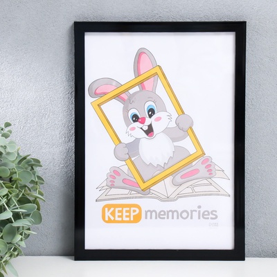 Фоторамка для фото 21×30 см Keep memories «Формат», чёрная, пластик, (пластиковый экран)