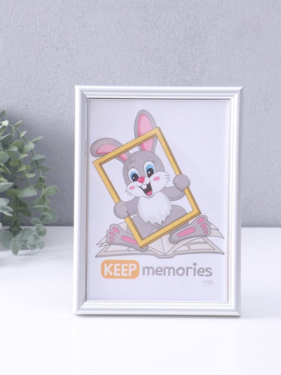 Фоторамка для фото 15×21 см Keep memories «Гамма», пластик, матовое серебро, (пластиковый экран)