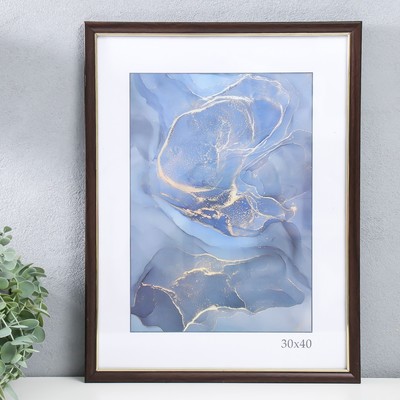 Фоторамка пластик "Офис 8" 30х40 см, венге (стекло)