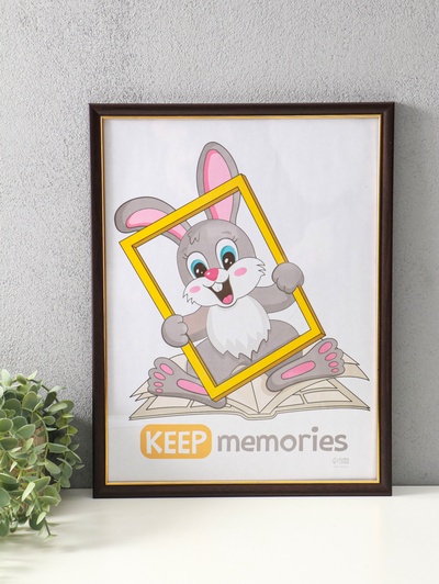 Фоторамка для фото 30×40 см Keep memories «Офис», пластик под венге, (пластиковый экран)