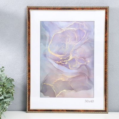 Фоторамка пластик "Камея" 30х40 см, карельская берёза