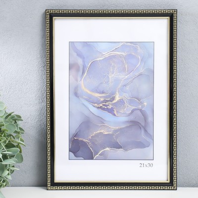 Фоторамка для фото 21×30 см Keep memories «Камея», пластик, чёрный, (пластиковый экран)