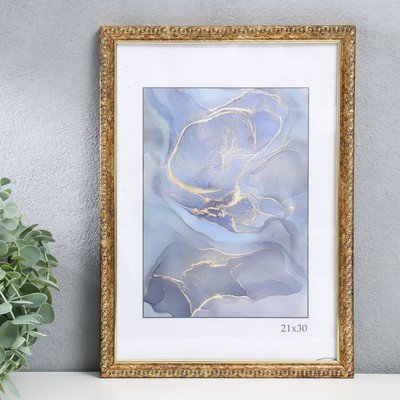 Фоторамка для фото 21×30 см Keep memories «Камея», пластик, состаренное золото, (стекло)