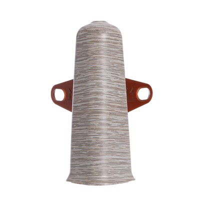 Угол наружный (внешний) для плинтуса «Деконика», с крепежом, 85 мм, цвет 210 дуб пепельный