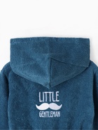 Халат махровый детский Этель «Джентльмен», размер 30 (98-104 см), морская волна - фото 42009745