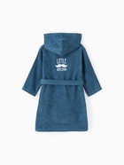 Халат махровый детский Этель «Джентльмен», размер 30 (98-104 см), морская волна - фото 42009742