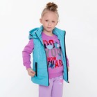 Жилет для девочки, цвет голубой, рост 128 см - фото 49313593