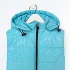 Жилет для девочки, цвет голубой, рост 134 см - фото 51084253