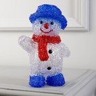 УЦЕНКА Светодиодная фигура «Приветливый снеговик» 13×20×8 см, акрил, 10 LED, от батареек ААх2, свечение белое - Фото 2