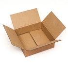 Коробка складная, бурая, 24 х 23 х 8 см - Фото 1