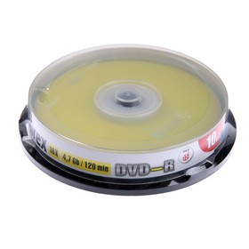 Диск DVD-R Mirex Brand, 16x, 4.7 Гб, Cake Box, 10 шт 9515332