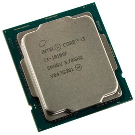 Процессор Intel Core i3-10105F, LGA1200, 3.70 ГГц, 2666МГц, TDP 65Вт, OEM