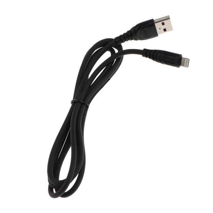 Кабель Mirex 13700-007i3BK, Lightning - USB, 3 А, 1.2 м, быстрая зарядка, черный - фото 51459593