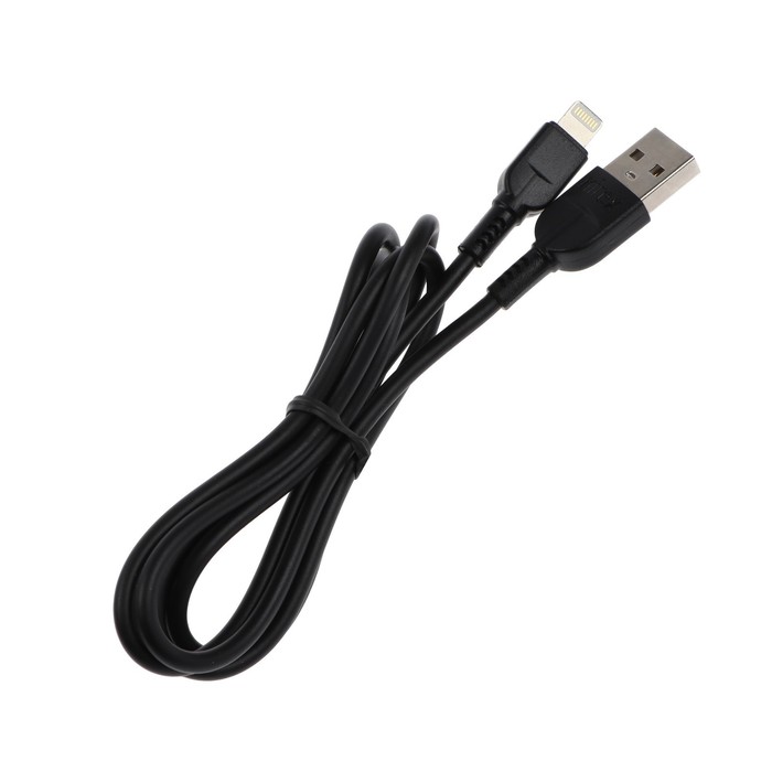 Кабель Mirex 13700-008i2BK, Lightning - USB, 2.4 А, 1 м, быстрая зарядка, черный - фото 51459598