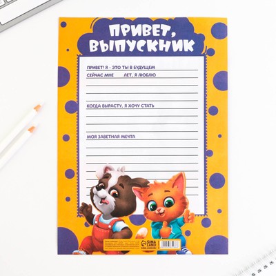 Письмо в будущее, А4 «Привет, выпускник»