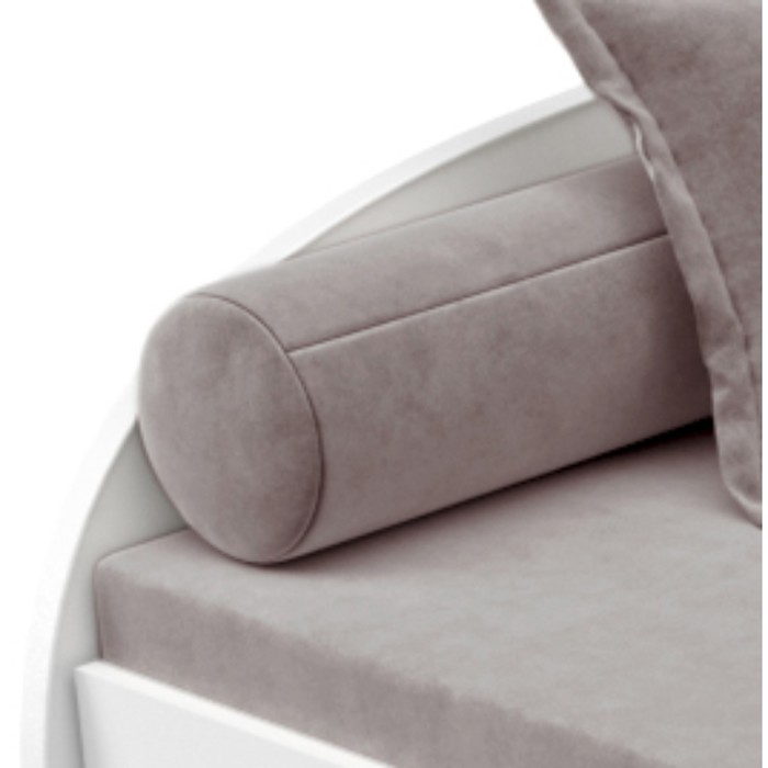 Мягкий валик на кровать-тахту «Вэлли», размер 15x15x80 см, цвет серый