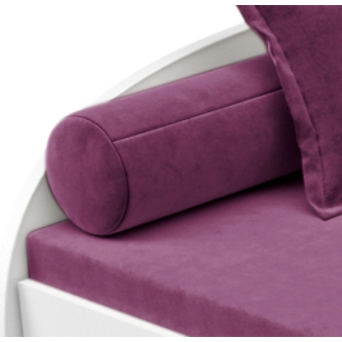 Мягкий валик на кровать-тахту «Вэлли», размер 15x15x80 см, цвет лиловый