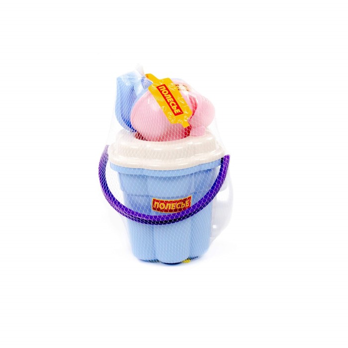 Песочный набор №651 сафари: ведро-цветок большое, ситечко-цветок большое, лопатка, грабельки, 2 формочки, лейка, цвета МИКС 60723