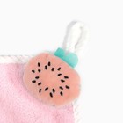 Полотенце Доляна «Арбуз» цвет розовый, 30×30 см, 100% пэ, микрофибра - Фото 3