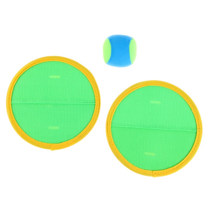 Игра с мячом «Липучка» (набор 2 тарелки, мяч) - фото 1900332995