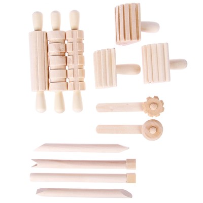 Деревянный набор инструментов для лепки, 12 шт., 19 × 6,5 × 7,5 см