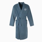 Халат махровый мужской «Самый лучший» размер 52-54, морская волна - Фото 2