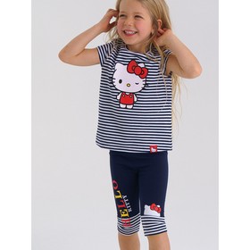 

Комплект для девочки Hello Kitty: футболка, леггинсы, рост 122 см