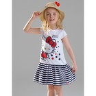 Платье трикотажное для девочки Hello Kitty, рост 110 см - фото 109919144