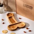 Блюдо деревянное для подачи Adelica, (L), в подарочной коробке, дерево береза, 25×16.5×1.7 см - Фото 2