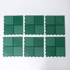 Напольное модульное покрытие City, 33×33 см, 9 шт в упаковке, цвет зелёный - Фото 5