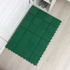 Напольное модульное покрытие City, 33×33 см, 9 шт в упаковке, цвет зелёный - Фото 2