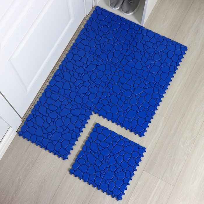 Напольное модульное покрытие AQUA STONE, 34×34 см, 6 шт. в упаковке, синий - Фото 1